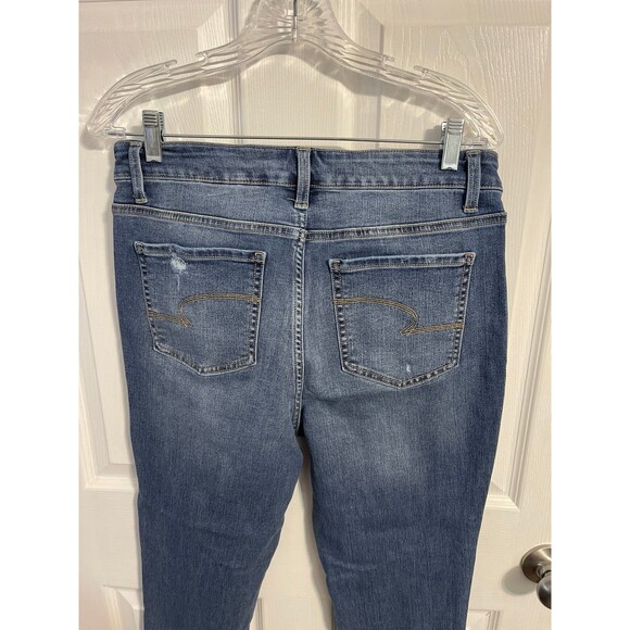 Time And Tru High Rise Skinny Distressed Jeans Size 14 - Picture 4 of 7